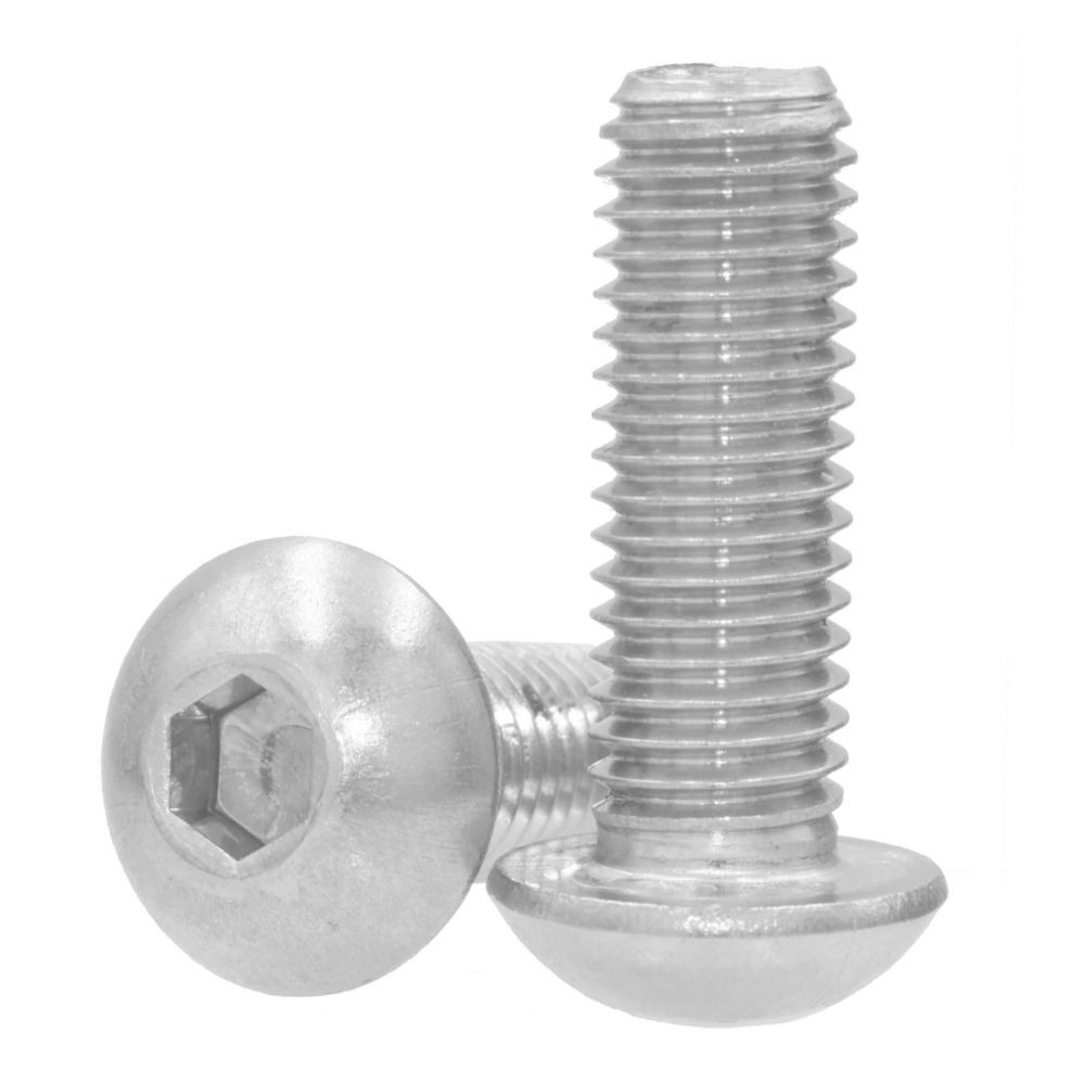 Vite a brugola con testa tonda in acciaio inox M8x20 mm